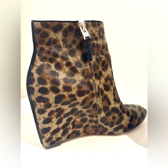 Brian Atwood Leopard Print Ankle Booties - Picture 9 of 12